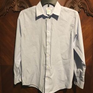 IZOD Boys Blue & White Button Down LS Dress Shirt